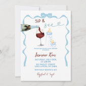 Invitation Sip Whimsical et voir le Baby shower Blue Boy (Devant)