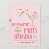 Invitation Siper, Célébrer et Briller – Fête de Bachelorette (Devant / Derrière)