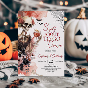 Invitation Sips sur le point de descendre Halloween Party Inv