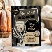 Invitation Sips Sur Le Point De Descendre Parti D'Halloween A