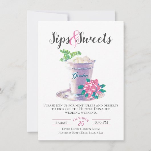 Invitation Sips & Sweets (Devant)