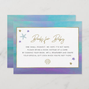 Invitation SIREN Mermaid Tropical Beach Livres Pour Baby Card