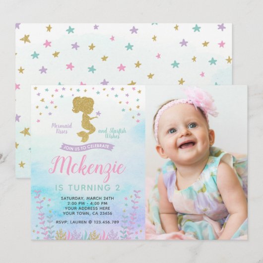 Invitation Sirène (Devant / Derrière)