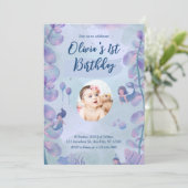 Invitation Sirène 1er Anniversaire Fête ONE der La Sirène de  (Debout devant)