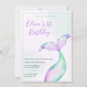 Invitation Sirène 1er Anniversaire Fête ONE der La Sirène de  (Devant)