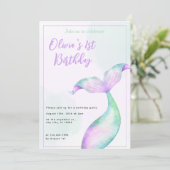 Invitation Sirène 1er Anniversaire Fête ONE der La Sirène de  (Debout devant)