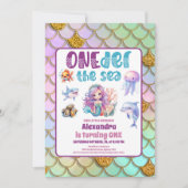 Invitation Sirène 1er Anniversaire Fête ONE der La Sirène de  (Devant)