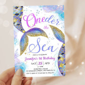 Invitation Sirène 1er anniversaire fille ONE der the Sea