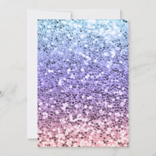 Invitation Sirène 8e anniversaire fille rose or sous la mer (Dos)