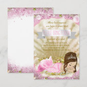 Invitation Sirène Apporter un Baby shower de livre Insérer de (Devant / Derrière)