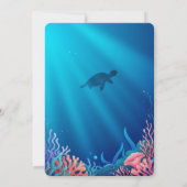 Invitation Sirène bleue sous le Baby shower marin (Dos)