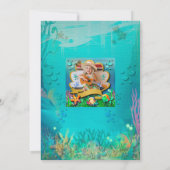 Invitation Sirène, Coquillage, Amis Animaux Marins, Récif de  (Dos)