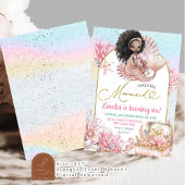 Invitation Sirène de mer rose d'Afrique Anniversaire Invitati