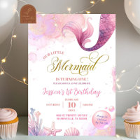 Sirène de mer rose Premier anniversaire