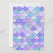 Invitation Sirène de Parties scintillant pourpre sous le Baby (Dos)