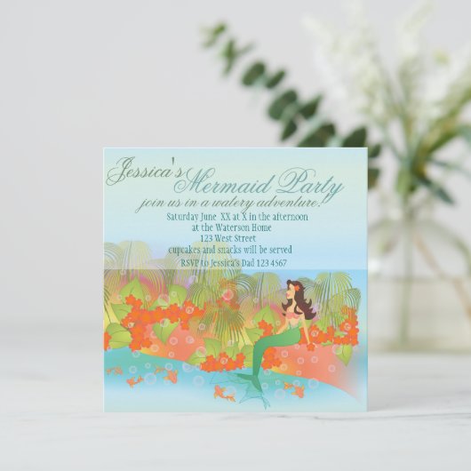 Invitation Sirène de rêve (Debout devant)