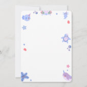 Invitation Sirène endormie rose violet Joyeux Anniversaire (Dos)