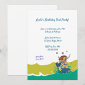 Invitation Sirène et bébé dauphin (Devant / Derrière)