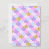 Invitation Sirène étincelante sous la mer Anniversaire (Dos)