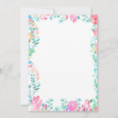 Invitation Sirène Fille sous la mer Océan Eté Anniversaire (Dos)