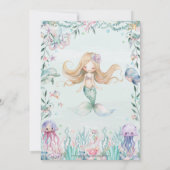 Invitation Sirène lunaire sous la piscine en mer Anniversaire (Dos)