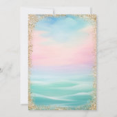 Invitation Sirène Magique Arc-en-Ciel Brillant Sous la Mer (Dos)