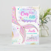 Invitation Sirène Magique Sous La Fête D'Anniversaire De La M (Debout devant)