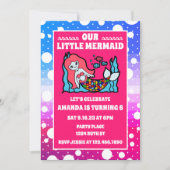 Invitation Sirène Magique Sous La Fête D'Anniversaire De La M (Devant)