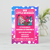 Invitation Sirène Magique Sous La Fête D'Anniversaire De La M (Debout devant)