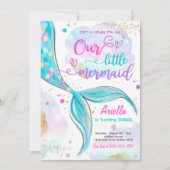 Invitation Sirène Magique Sous La Fête D'Anniversaire De La M (Devant)