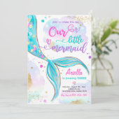 Invitation Sirène Magique Sous La Fête D'Anniversaire De La M (Debout devant)