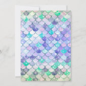 Invitation Sirène noire éditable sous la mer 5ème anniversair (Dos)