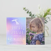 Invitation Sirène Pailletée Fantaisiste Splish Spl (Debout devant)