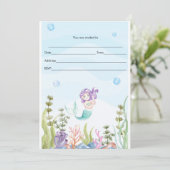 Invitation Sirène Remplir À l'Aquarelle (Debout devant)