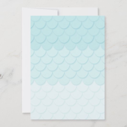 Invitation Sirène Requin Garçon Fille Invitation (Dos)