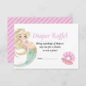 Invitation Sirène Rose Lange de maternité pour Baby Shower (Devant / Derrière)