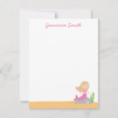 Invitation Sirène rose personnalisée (Devant)