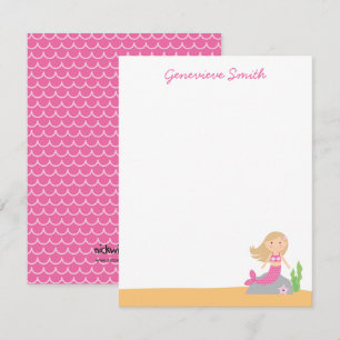 Invitation Sirène rose personnalisée