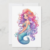 Invitation Sirène sous la fête d'anniversaire de la mer (Dos)