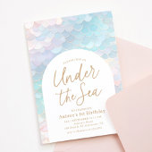 Invitation Sirène sous la fête d'anniversaire de la mer