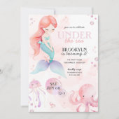 Invitation Sirène Sous La Fête D'Anniversaire Des Filles De M (Devant)