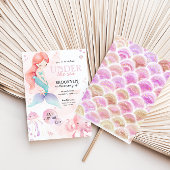 Invitation Sirène Sous La Fête D'Anniversaire Des Filles De M