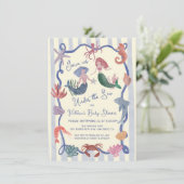 Invitation Sirène sous la main de la mer (Debout devant)