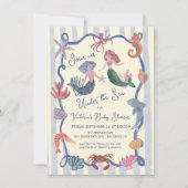 Invitation Sirène sous la main de la mer (Devant)