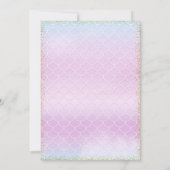 Invitation Sirène sous la mer 1er fête d'anniversaire (Dos)