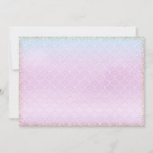 Invitation Sirène sous la mer 1er fête d'anniversaire (Dos)