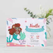 Invitation Sirène sous la mer Anniversaire (Debout devant)