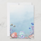 Invitation Sirène sous la mer anniversaire (Dos)