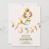 Invitation Sirène sous la mer Anniversaire (Devant)