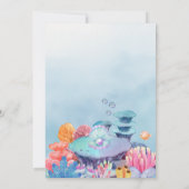 Invitation Sirène sous la mer anniversaire (Dos)